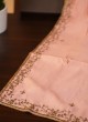 Peach Silk Zardosi Embroidered Dupatta